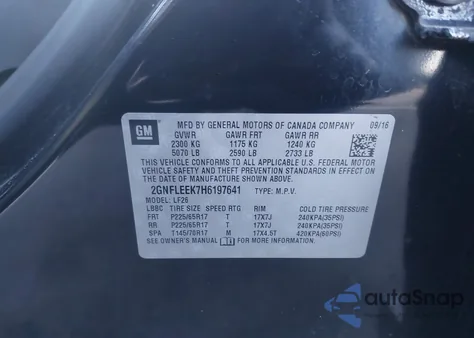 2017 Chevrolet Equinox Ls z USA, uszkodzony, nr VIN 2GNFLEEK7H6197641